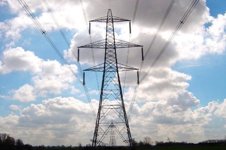An electricity tower in the Melo-Tacuarembó system (Uruguay)