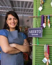 Small business owner in Mexico shop