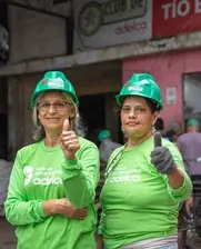 two women working in recycling