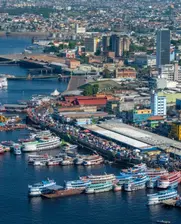 An aerial view of Manaus