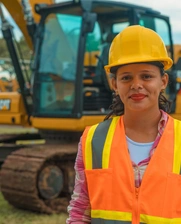 Woman in construction