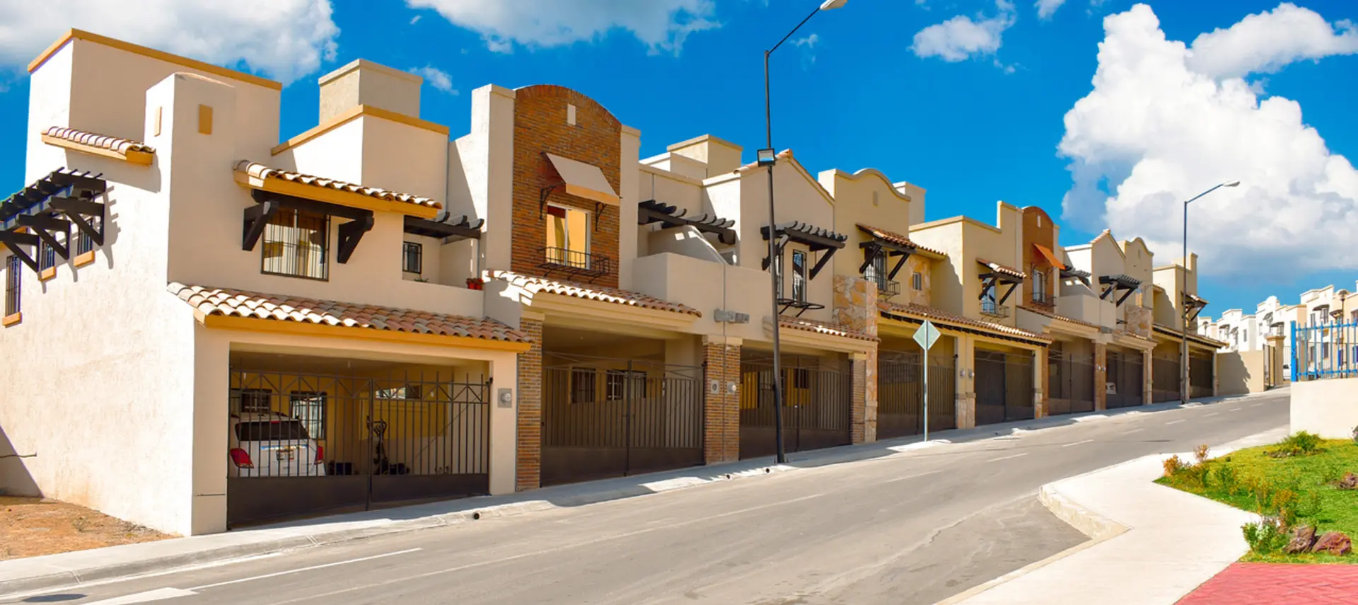 Row of houses in Mexico