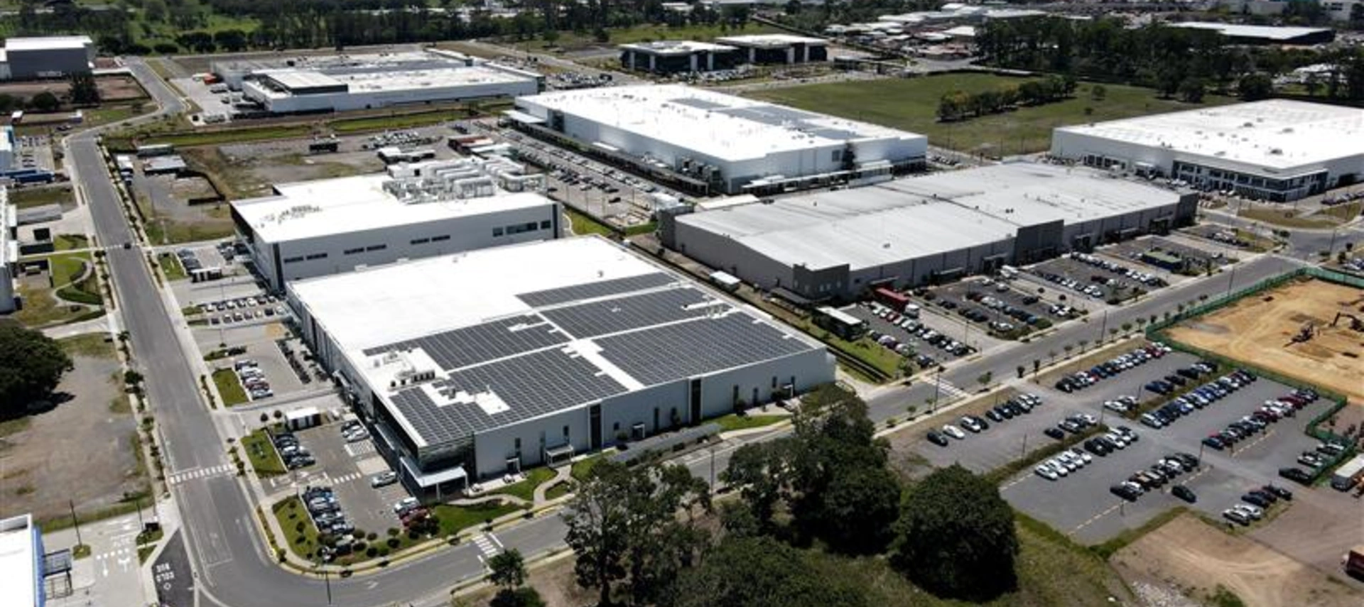 Aerial view of La Lima Industrial Park in Costa Rica