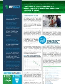 El líquido de la vida: estimación de los impactos en la salud de los servicios de agua y saneamiento en Brasil