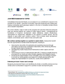 Joint MDB Statement for COP30