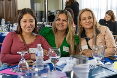 Image showing three hispanic women during a business meeting