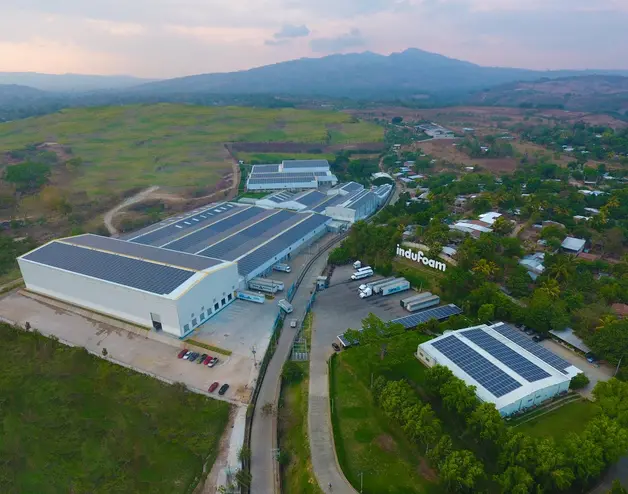 Panoramic view of Indufoam factory in El Salvador