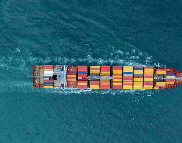 A cargo ship