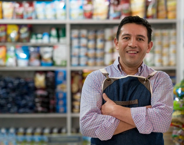 Man in small business in Latin America 