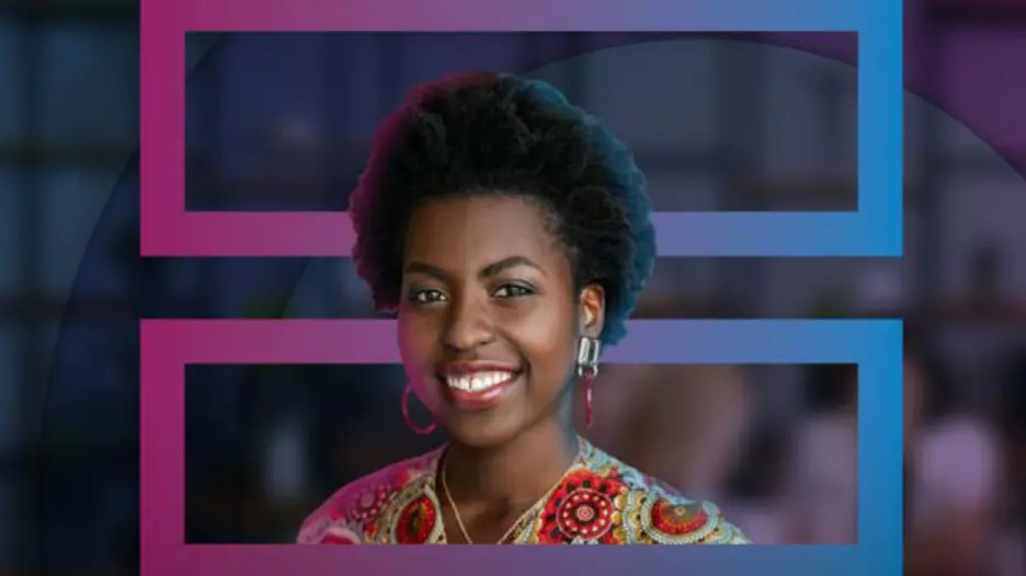 Image showing an african-american woman smiling