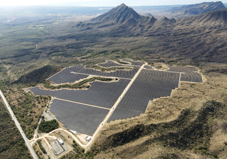 Panoramic view of Bayasol energy plant in Dominican Republic