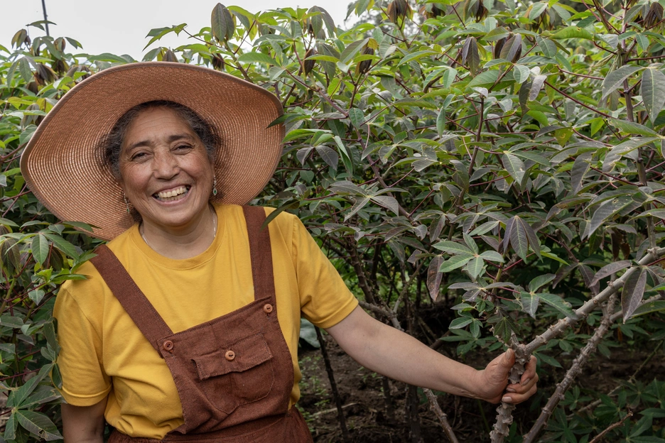 woman farming in Ecuador