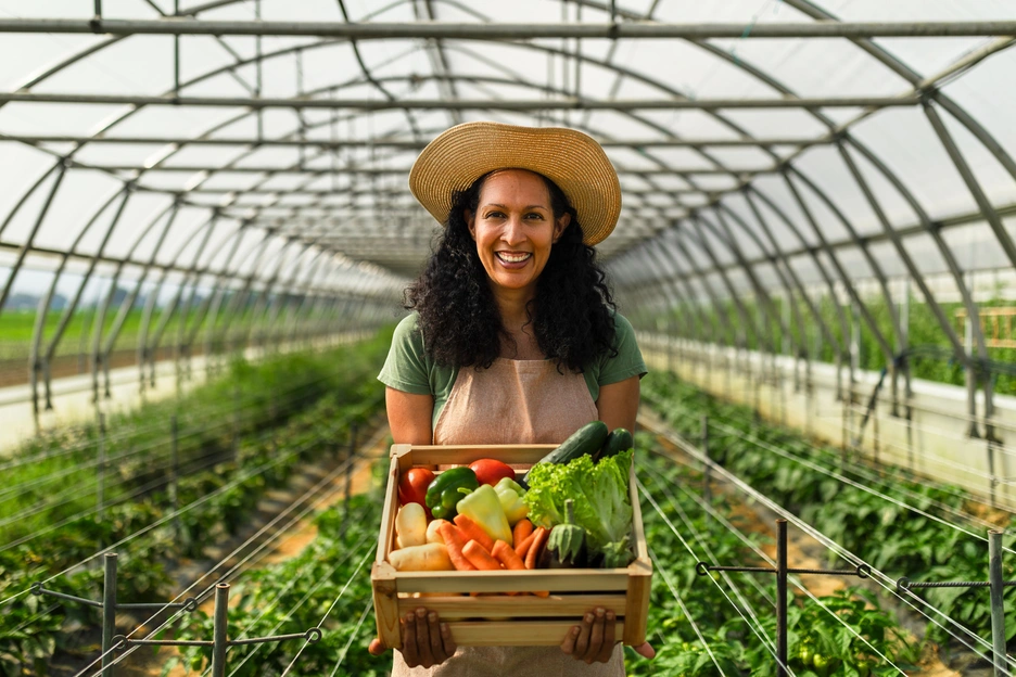 woman with vegetables