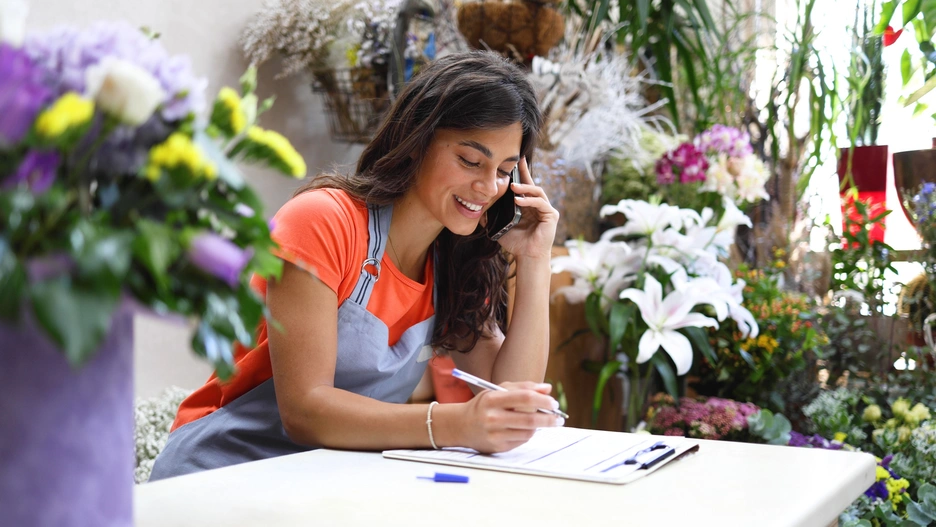 women flower shop owner