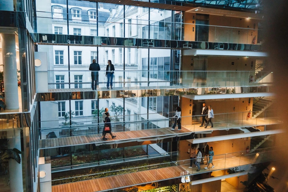 A crystal corporate building